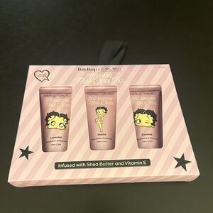 Celavi Betty Boop Moisturizing Hand Cream Trio - Lavender, Vanilla, Coconut shea